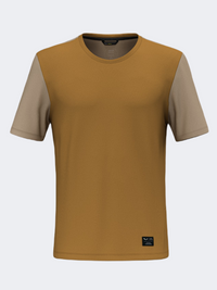 Salewa Fanes Dry Men Hiking T-Shirt Brown Golden
