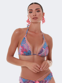 Blue Point Tropical Punch Women Beach Bra Coral