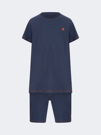Oil&Gaz Trendy Kids-Boys Lifestyle Set Short+T-Shirt Navy