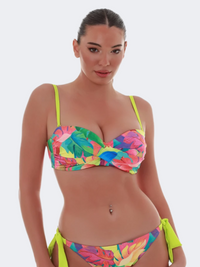 Blue Point Exotic Charm Women Beach Bra Lime