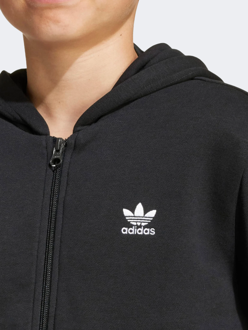 Adidas Full Zip Kids-Boys Originals Hoody Black/White