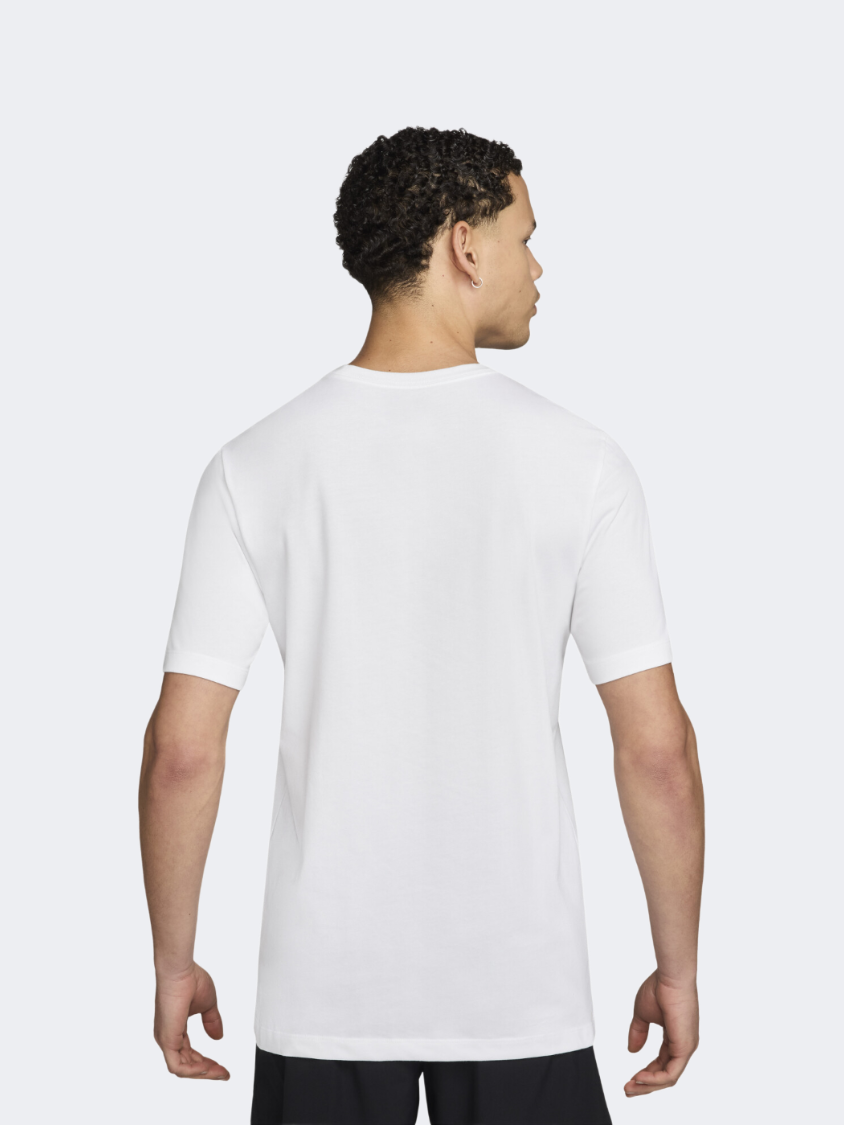 Nike Df Run Swoosh Men Running T-Shirt White/Black