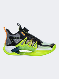 Erke Kids-Boys Basketball Shoes Black/Yellow/Green