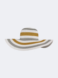 Oil And Gaz Stylish Women Beach  Sun Hat White/Sliver/Gold