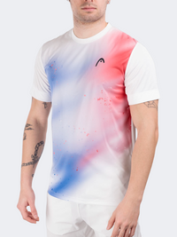 Head Men Topspin T-Shirt Regular Fit Printed Royal/Print Vision