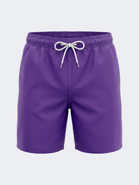 Oil & Gaz Breathable Men Beach Solid Swim Short Purple