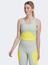 Adidas Hiit Women Training Tank Linen Green/Yellow