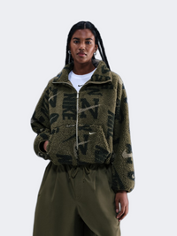 Nike Sportswear Women Lifestyle Jacket Medium Olive/Sail