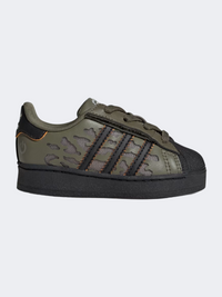 Adidas Superstar Led Light Infant-Boys Originals Shoes Focus Olive/Black