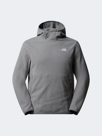 The North Face Glacier Fleece Men Hiking Hoody Medium Grey Heather