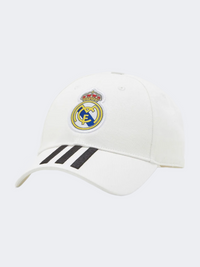 Adidas Real Madrid 3 Stripes Unisex Football Cap White
