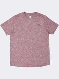 New Balance Core Heathered Men Performance T-Shirt Washed Burgundy