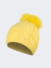 Oil And Gaz Warm Women Lifestyle Pom Beanie Yellow