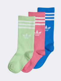 Adidas Kids Girls Original Sock Green/Blue/Pink