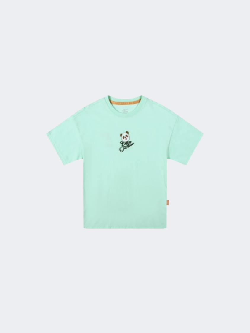 Erke Crew Neck Kids-Girls Lifestyle T-Shirt Green