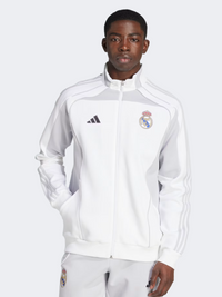 Adidas Real Madrid Ubp Doubleknit  Men Football Track Top White/Grey