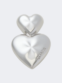 Crocs Silver Double Heart Unisex Lifestyle Jibbitz Charm
