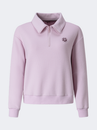 Erke Half Zip Women Lifestyle Sweatshirt Mousse Pink