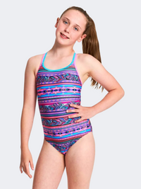 Zoggs Aztec Plume Duoback Girls Beach Monokini Multicolor