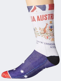 Odd Sox Australia Unisex Lifestyle Sock Blue/White