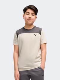 Puma Pumatech Essentials Boys Lifestyle T-Shirt Silver Fog