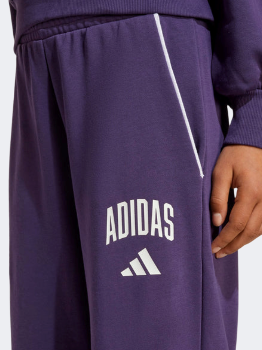 Adidas Essentials Kids-Girls Sportswear Pant Aurora Plum