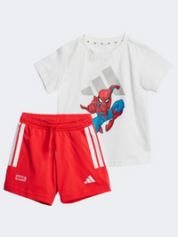 Adidas X Marvel Spider Man  Baby Boys Sportswear Set White/Grey/Red
