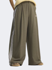 Adidas Checks Trouser Loose Women Originals Pant Olive Strata