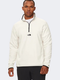 The North Face Glacier Embroid Logo Men Skiing Fleece Gardenia White