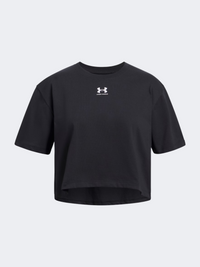 Under Armour Rival Girls Lifestyle T-Shirt Black/White