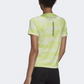Adidas Fast Aop Women Running T-Shirt Almost Lime