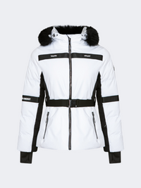 Oil&Gaz Breathable Women Ski Jacket White+Black+Gun