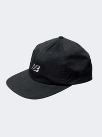 New Balance 6 Panel Deconstructed Flat Brim Unisex Lifestyle Cap Black