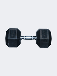 Irm-Fitness Factory Hex Rubber Dumbbell 22.5 Kg Fitness Weights Black