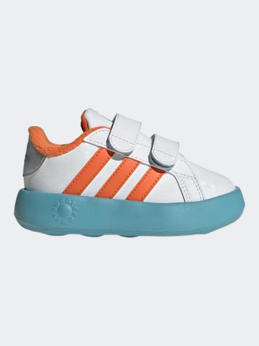 Adidas Grand Court Olaf Infant-Boys Sportswear Shoes White/Orange/Blue