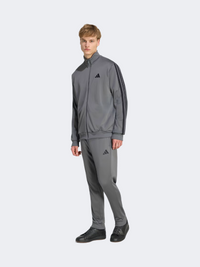Adidas 3 Stripes Men Sportswear Tracksuit Grey Five