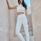 Wiskii High-Waist Energy Women Sportswear 7/8 Tight Ivory
