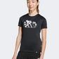 Adidas Climacool Animal Graphic Kids-Girls Sportswear T-Shirt Black
