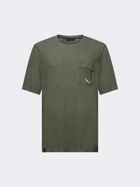 Salewa Agner Hemp Durastretch Men Hiking T-Shirt Faded Green