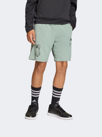 Adidas Minecraft Training Kids-Boys Sportswear Short Silver Green