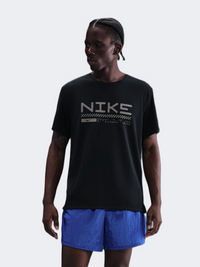 Nike Miler Winterized Men Running T-Shirt Black