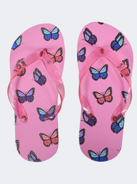 Stamion Butterflies Pe Girls Beach Slippers Pink