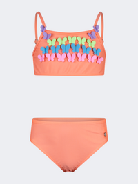 Oil And Gaz Flattering Kids-Girls Beach Bikini Set Pink