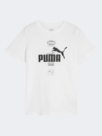 Puma Power Graphic Boys Training T-Shirt White