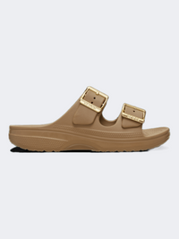 Crocs Metallic Buckle Saturday Women Lifestyle Slippers Sepia