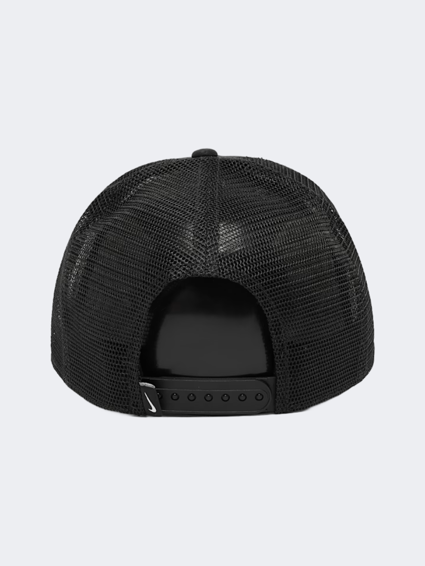Nike Rise Swoosh Trucker Unisex Lifestyle Cap Black/White