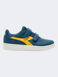 Diadora Bonny S Ps-Boys Lifestyle Shoes Blue/ Yellow