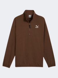 Puma Classics Woven Relaxed Men Lifestyle Sweatshirt Espresso Brown