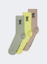 On Logo High 3 Pieces Unisex Lifestyle Sock Lemonade/Tin