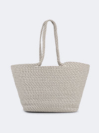 Top Ten Chic Women Beach Bag Grey/White